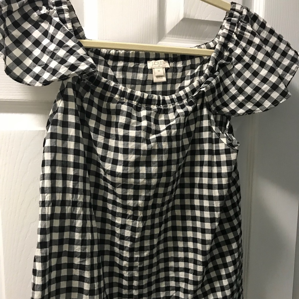 J crew XS gingham top